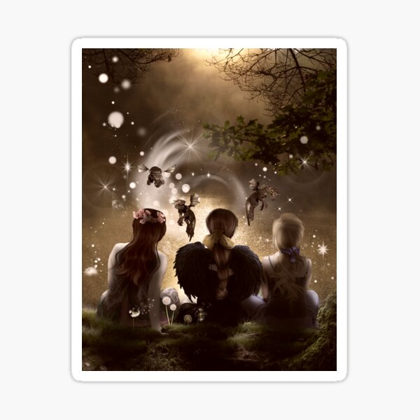 'Resting at Dragon's Pond' Sticker
