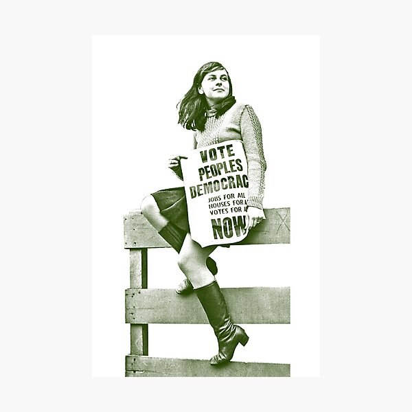 Item preview, Bernadette Devlin / Retro Irish Fanart  designed and sold by AestheticNow.
