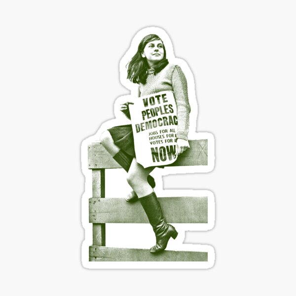 Item preview, Bernadette Devlin / Retro Irish Fanart  designed and sold by AestheticNow.