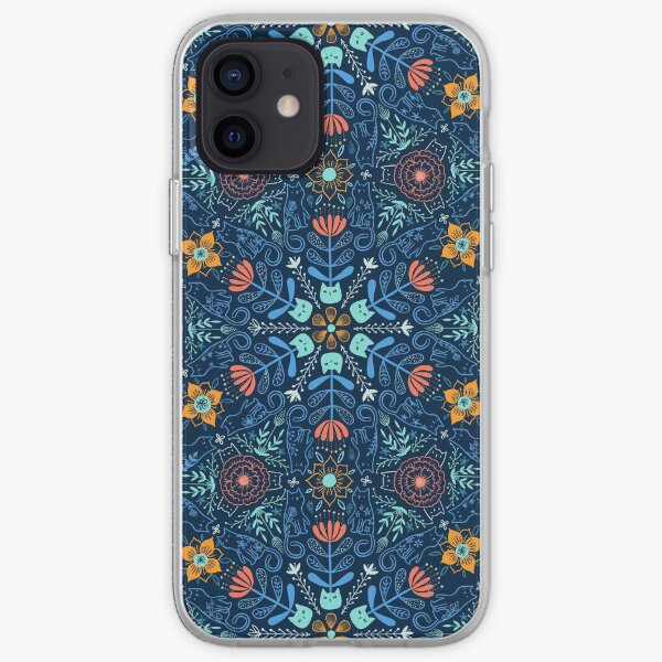 Cats kaleidoscope. Flowers and kitties. iPhone Soft Case
