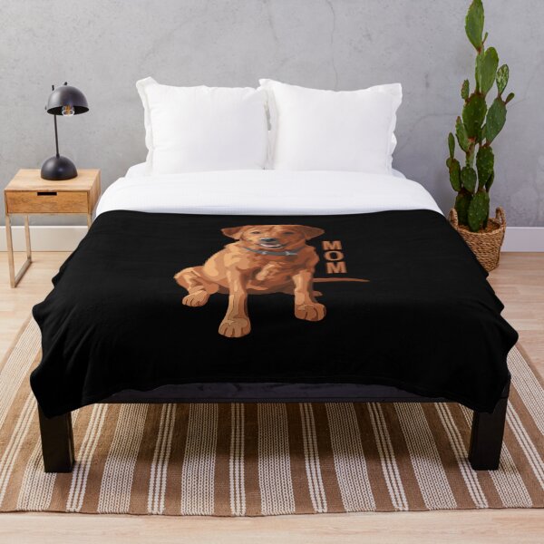 Lab Mom Fox Red Labrador Retriever Dog Throw Blanket