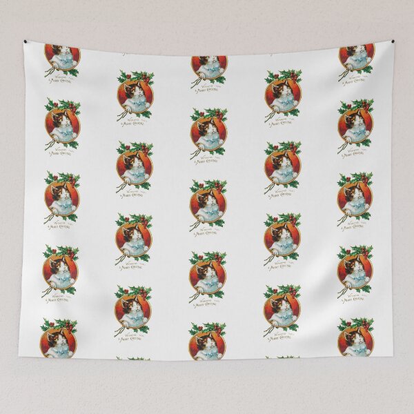 Item preview, Vintage Christmas - Holly Cat designed and sold by weavernap.