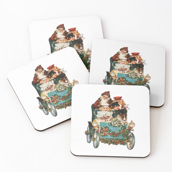 Item preview, Vintage Christmas - Santa and kids in a car designed and sold by weavernap.