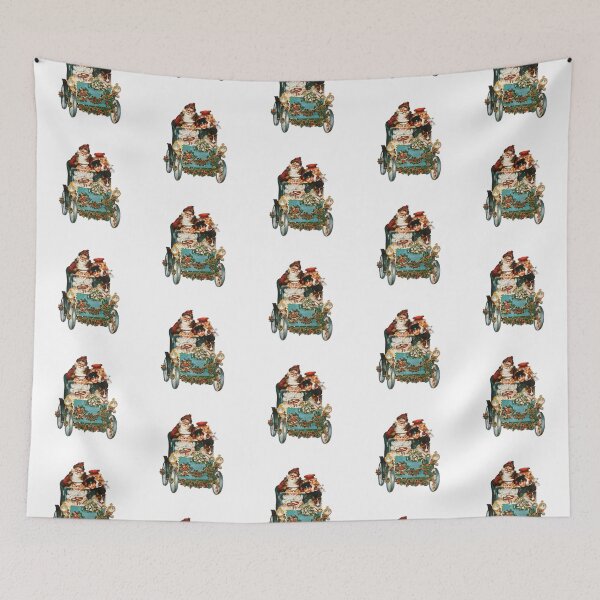 Item preview, Vintage Christmas - Santa and kids in a car designed and sold by weavernap.
