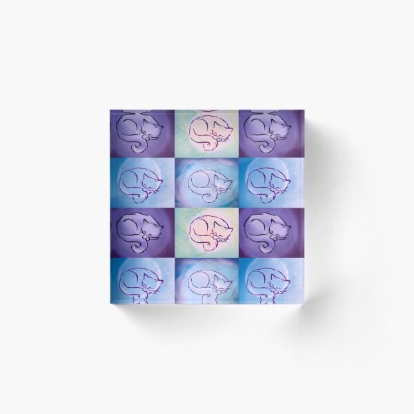 Cat Grooves Acrylic Block