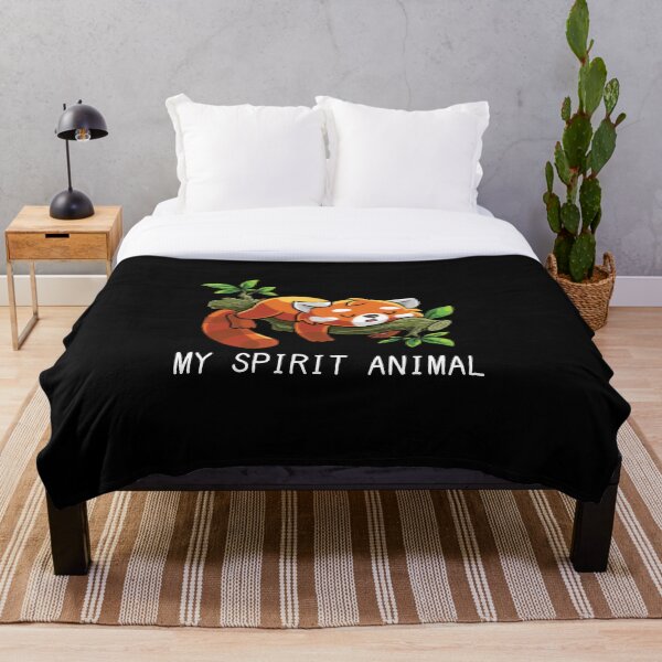 Red Panda Spirit Animal Throw Blanket
