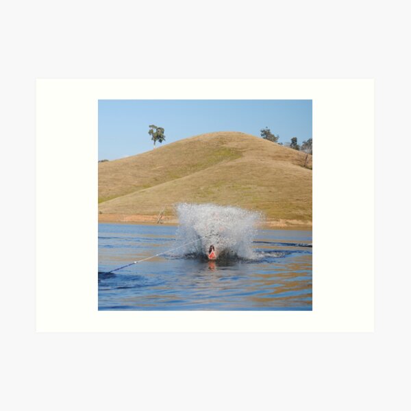 Waterskiing on Lake Eildon, Labor Day Weekend Art Print