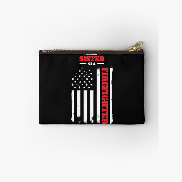 Item preview, Proud Sister of a Firefighter Distressed Flag designed and sold by LarkDesigns.