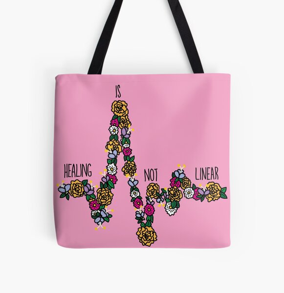 Healing Is Not Linear All Over Print Tote Bag