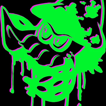 Artwork thumbnail, Green Rave Squid by Rhoruu