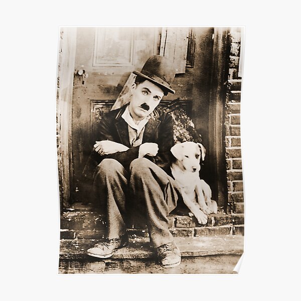 Vintage Hollywood Charlie Chaplin Une vie de chiens Poster