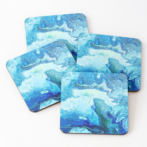 Item preview, Ocean Meditation Acrylic Pour designed and sold by lateralcanvas.