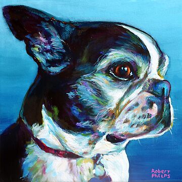 Boston Terrier Painting, Boston Terrier Acrylic Painting, 5x7 Boston Terrier, top Boston Terrier Gift, Boston Terrier Lover, Dog Mom, Dog Dad