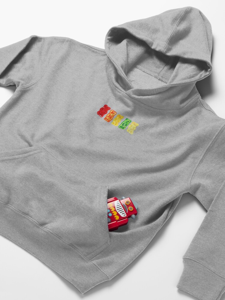 Alternate view of Gummy Bear Pattern Kids Pullover Hoodie