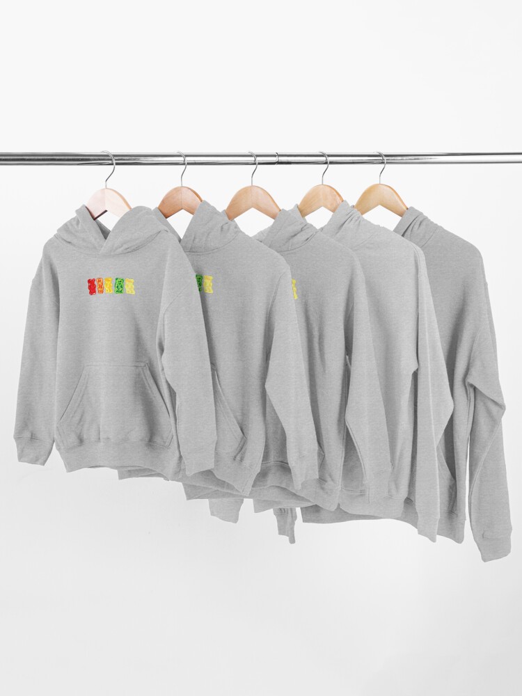Alternate view of Gummy Bear Pattern Kids Pullover Hoodie