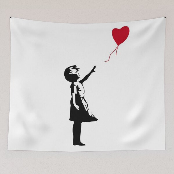 Item preview, Banksy Girl with Red Heart Balloon designed and sold by gtcdesign.
