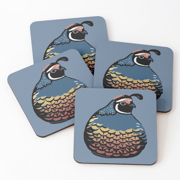 Item preview, Plump Quail Linocut Bird designed and sold by Jess Mann.