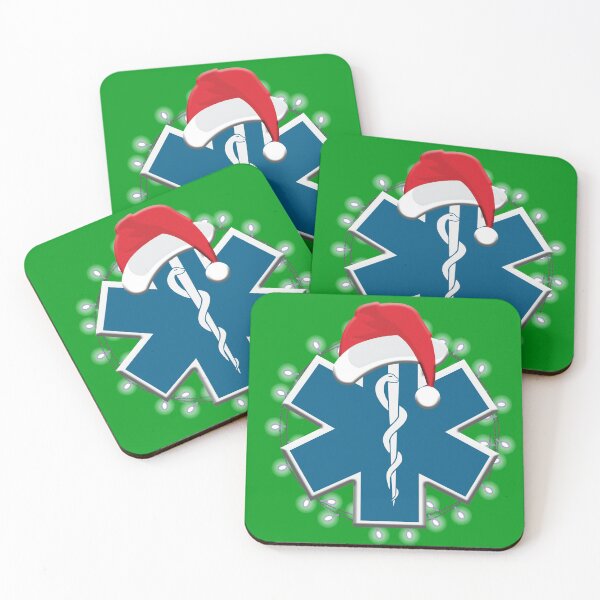 Item preview, EMS Paramedic EMT Star of Life Christmas Graphic Santa Hat With Lights  designed and sold by JessieJune.