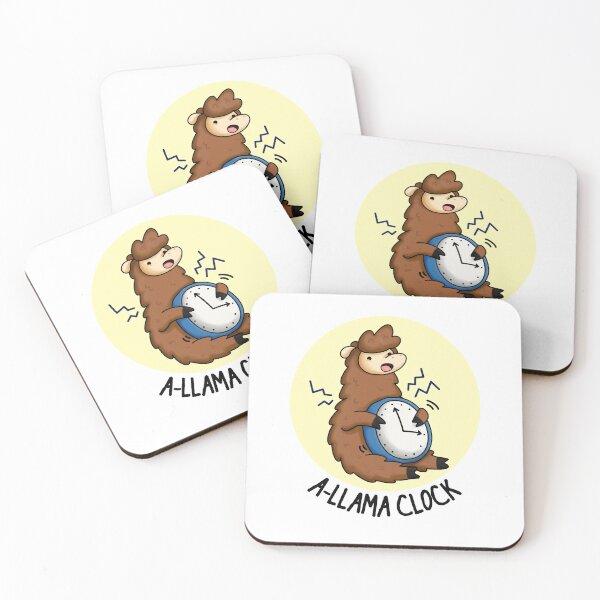 Item preview, A-llama Clock Funny Llama Puns  designed and sold by punnybone.
