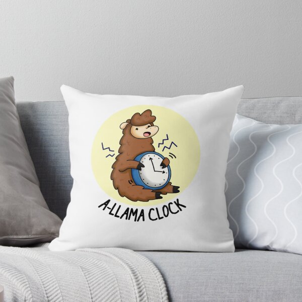 Item preview, A-llama Clock Funny Llama Puns  designed and sold by punnybone.