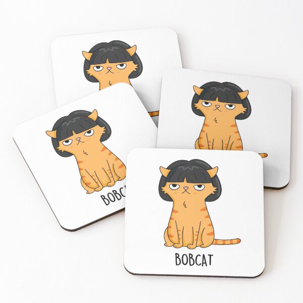 Item preview, Bobcat With Bob Hair Funny Cat Puns   designed and sold by punnybone.