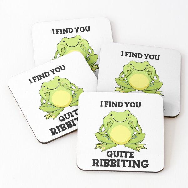 Item preview, I Find You Quite Ribbiting Funny Frog Puns  designed and sold by punnybone.