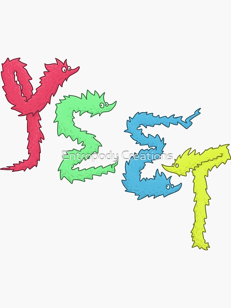 "YEET WORM ON A STRING" Sticker by Seaotter9000 Redbubble