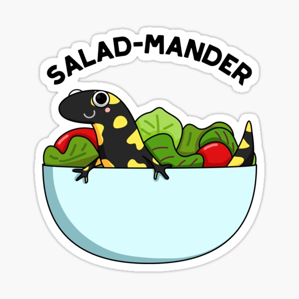 Item preview, Salad-mander Funny Salamander Puns  designed and sold by punnybone.