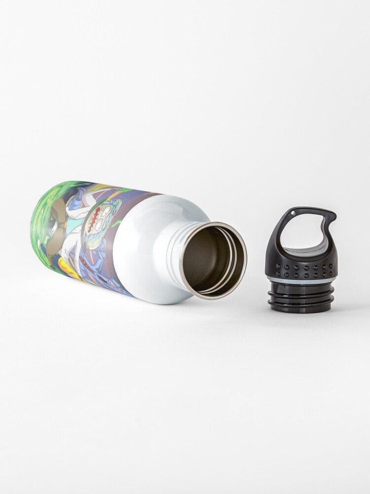 Alternate view of Rick and Morty™ run away from chasing monsters Water Bottle