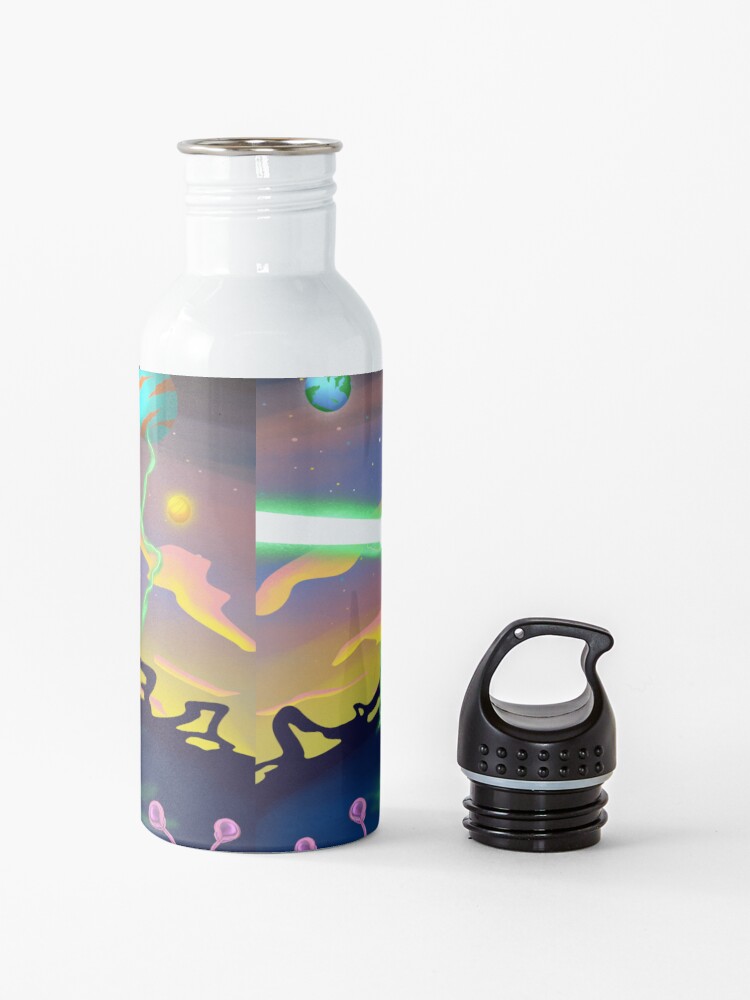 Alternate view of Rick and Morty™ run away from chasing monsters Water Bottle