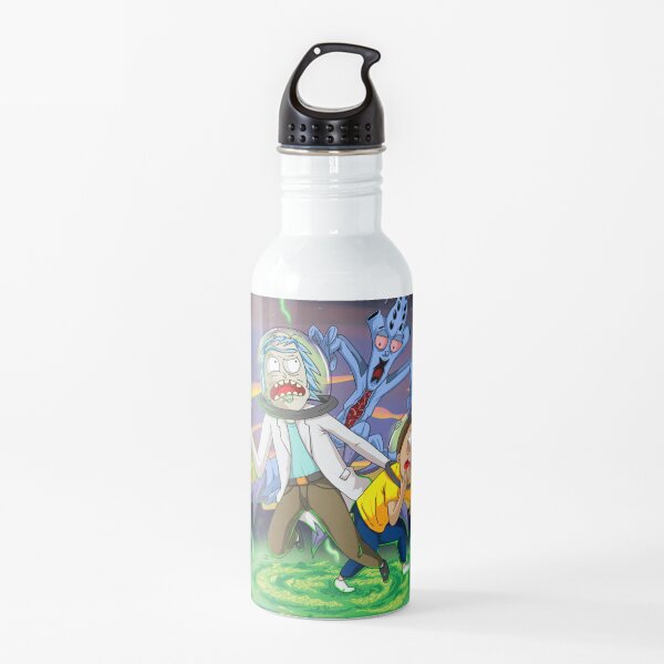 Rick and Morty™ run away from chasing monsters Water Bottle