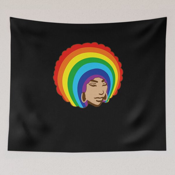 Item preview, Afro Rainbow LGBT Community Pride T Shirt designed and sold by Urbane  Designs.