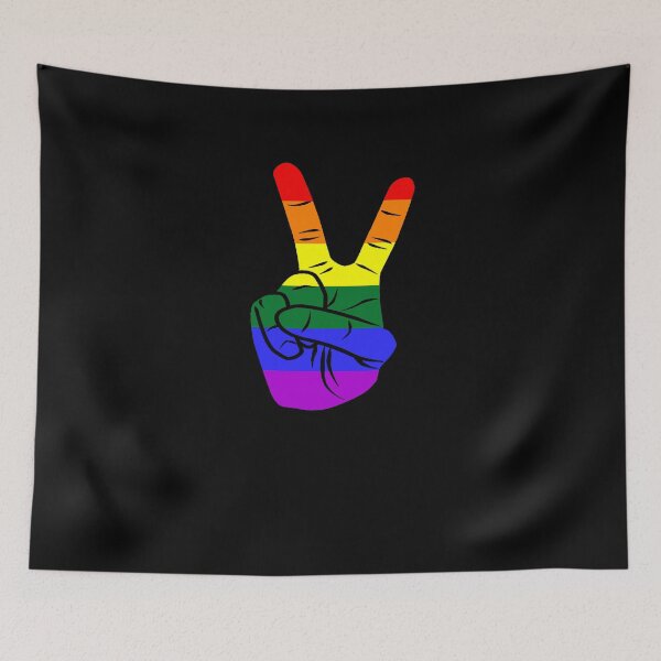 Item preview, LGBT Community Pride Peace Sign T Shirt designed and sold by Urbane  Designs.