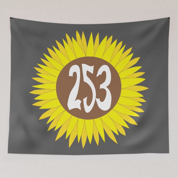 Item preview, Hand Drawn Washington Sunflower 253 Area Code designed and sold by itsrturn.