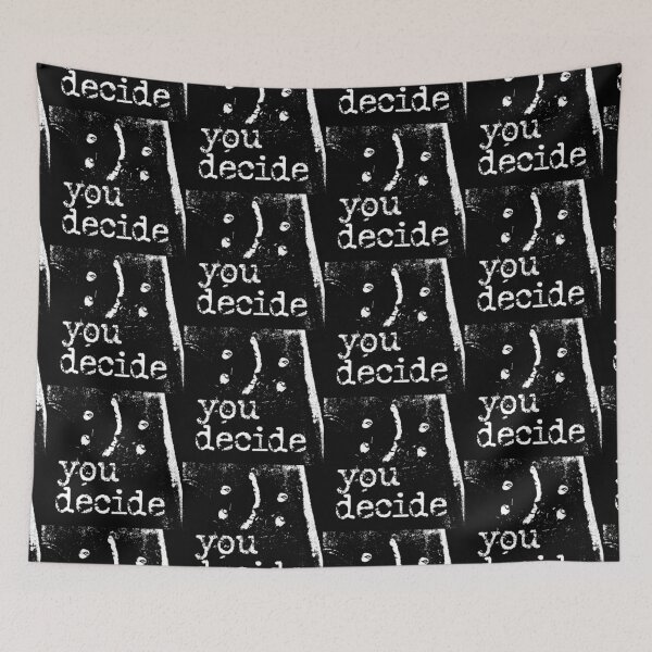 Item preview, You decide Happy or sad typography text art quote by Word Fandom - wordfandom designed and sold by Kerry Pritchard.
