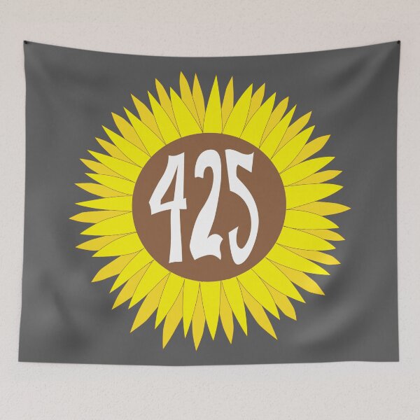 Item preview, Hand Drawn Washington Sunflower 425 Area Code designed and sold by itsrturn.
