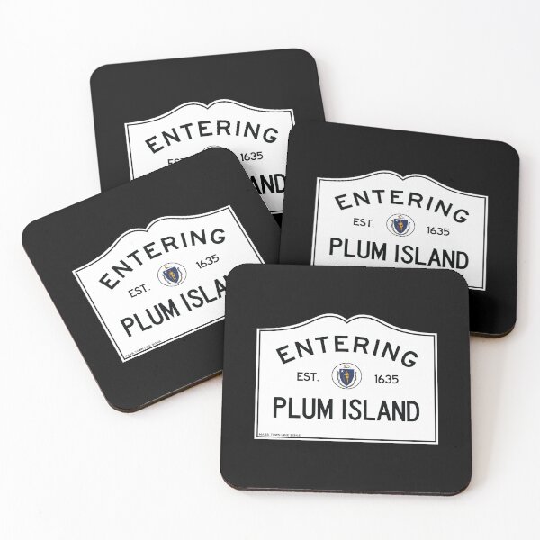 Item preview, Entering Plum Island, Massachusetts Town Line Sign, Clean Appearance designed and sold by TownLineSigns.