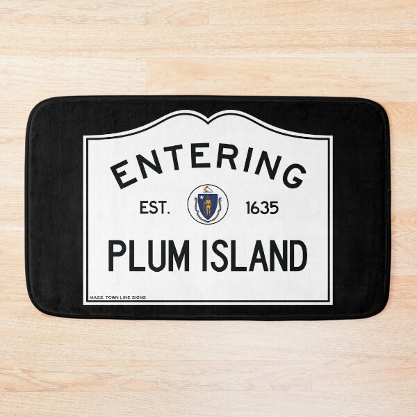 Item preview, Entering Plum Island, Massachusetts Town Line Sign, Clean Appearance designed and sold by TownLineSigns.