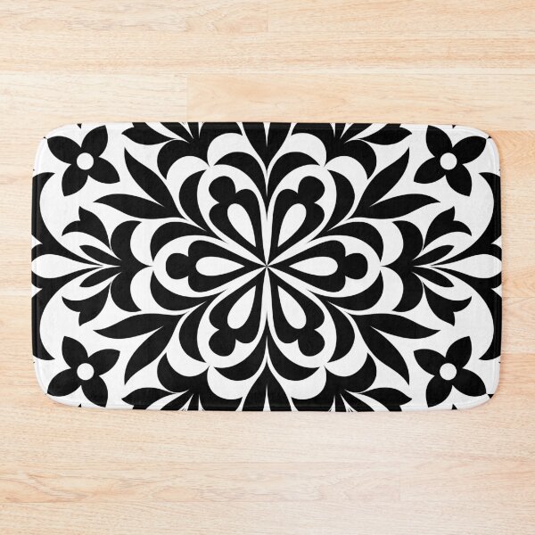 Item preview, Ethnic Floral Kaleidoscope Pattern in Black,  White and Red designed and sold by IcArtsyOrigin8.