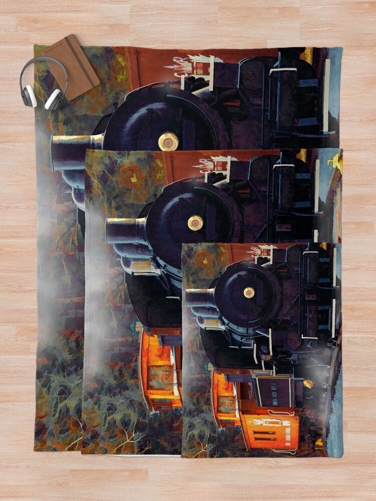 "The Rail Yard Steam Train" Throw Blanket for Sale by NaturePrints