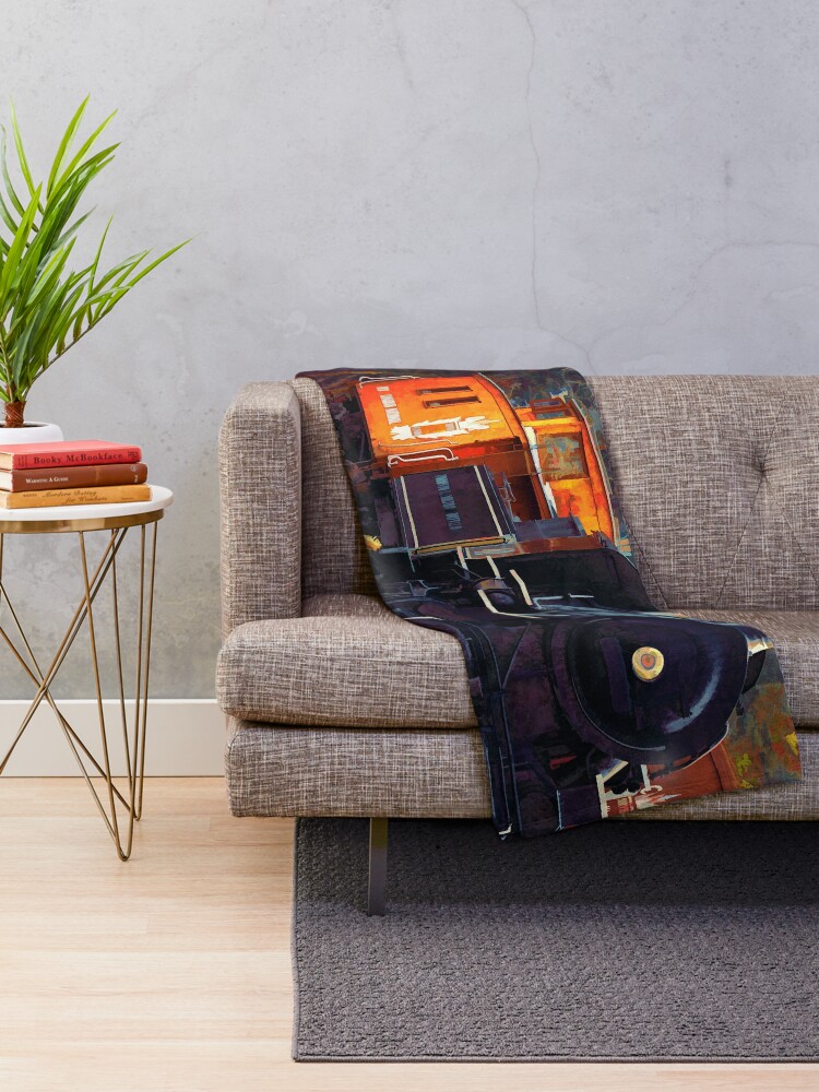 "The Rail Yard Steam Train" Throw Blanket for Sale by NaturePrints