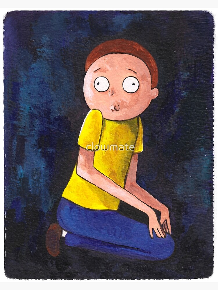 The Creepy Morty painting (no frame) by clowmate