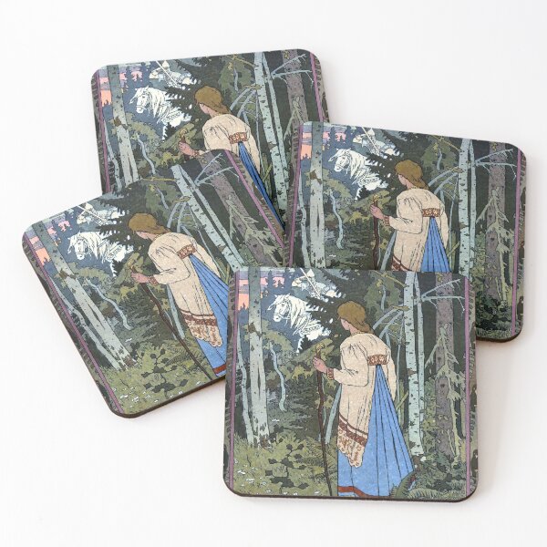 Item preview, The White Rider - Vasilisa the Beautiful - Ivan Bilibin designed and sold by forgottenbeauty.