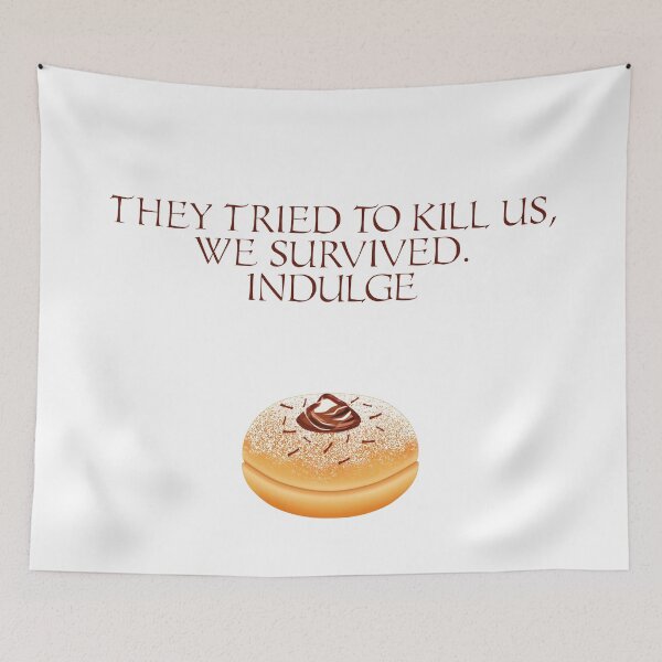 Item preview, Hanukkah Special - Story of hanukka maccabis in short - They Tried to kill us, We  survived. Indulge (Chocolate Donut) designed and sold by talgursmusthave.