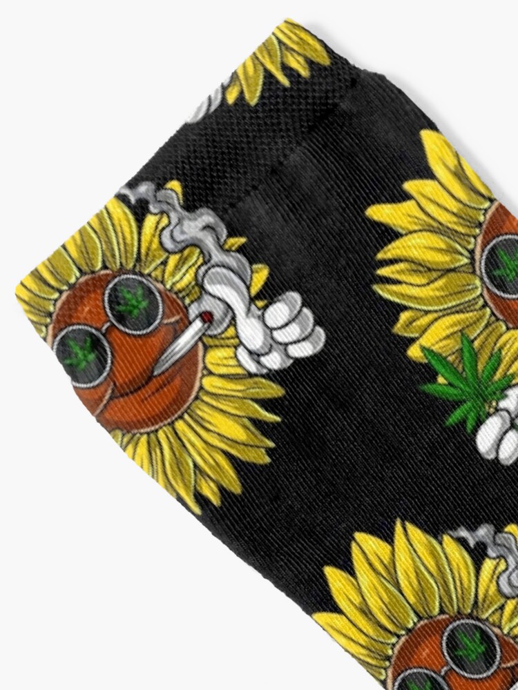 Disover Sunflower Hippie Stoner | Socks