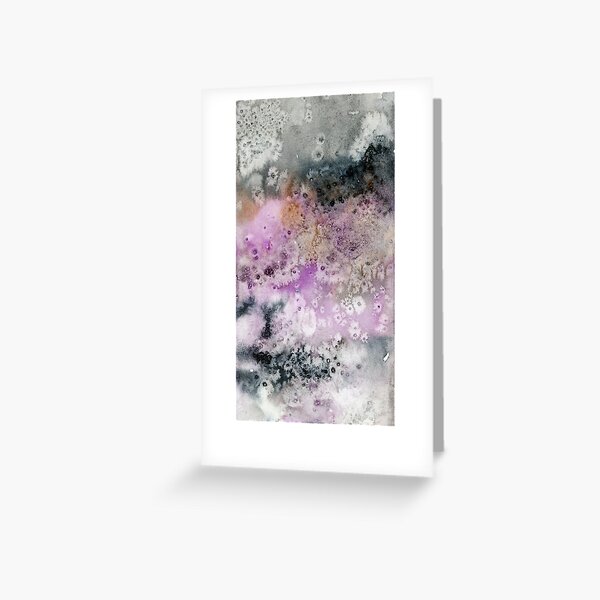 Abstract watercolor design inspired by the Doubtful Sound in New Zealand Greeting Card
