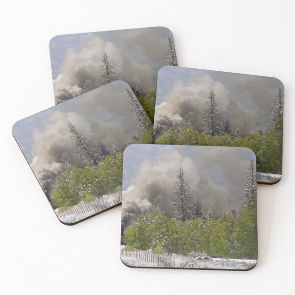 Item preview, Steam train approaching through the trees designed and sold by Spattergull.