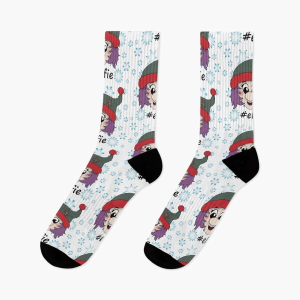 Item preview,  #elfie Purple Hair Girl Elf Snowflakes Christmas Selfie Pun designed and sold by DesignsofWhimsy.