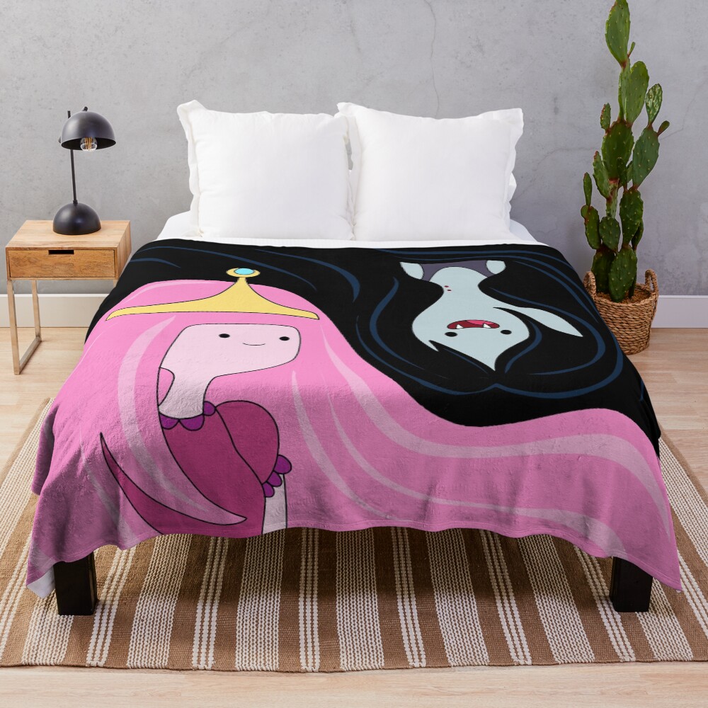 Princess Bubblegum and Marceline Throw Blanket