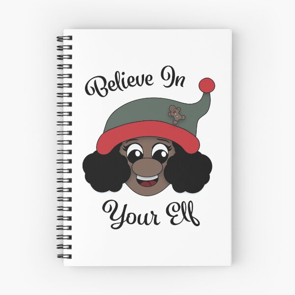 Item preview, Believe in your Elf Black Elf Christmas Self Pun designed and sold by DesignsofWhimsy.
